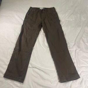 Hollister Straight Fit Brown Cargo Drawstring Pants | Size Small | Casual Y2K